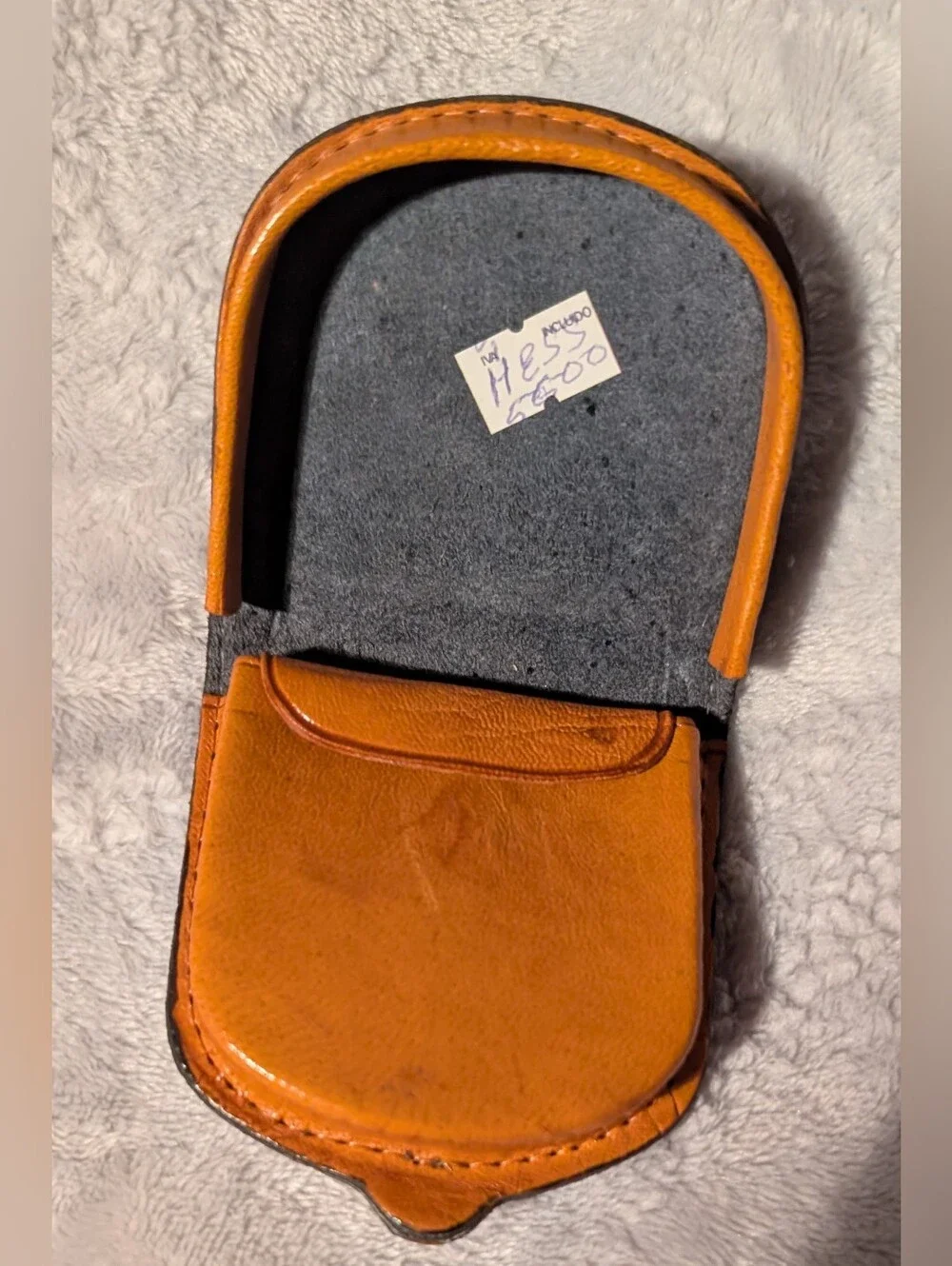 Vintage Brown Leather Mexican Wallet Coin Pouch with Embossed Eagle 3 Inches